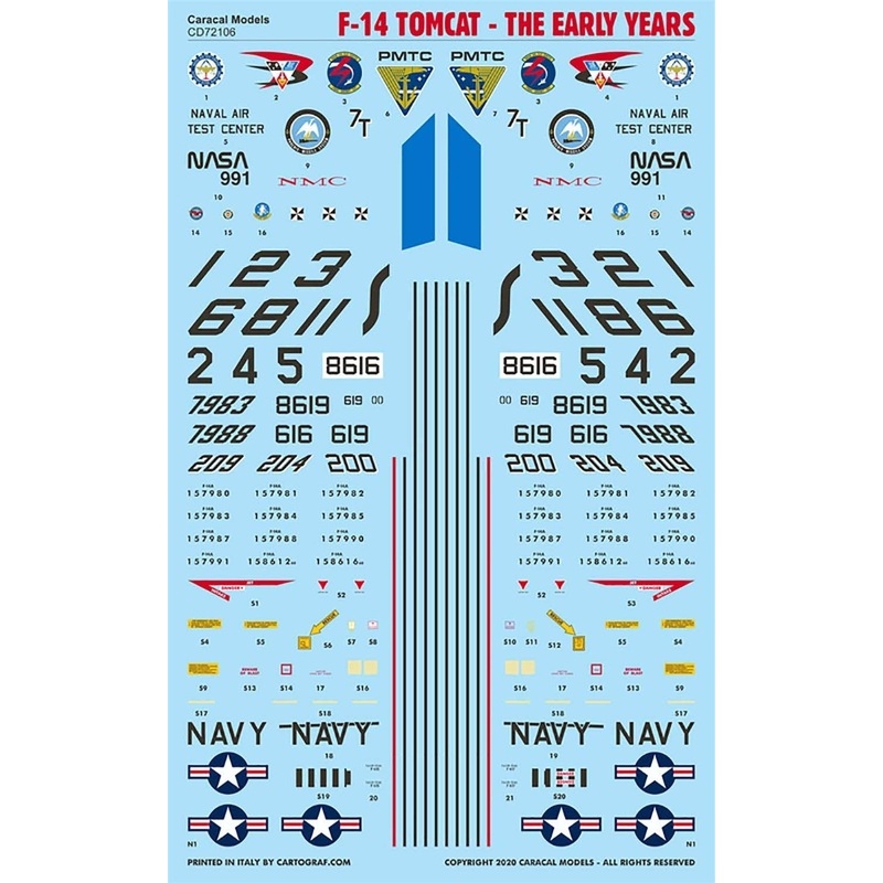 1/72 F-14 Tomcat - The Early Years Decal