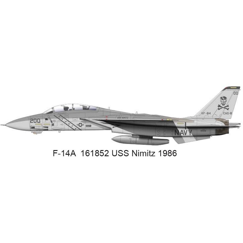 1/72 F-14A VF-84 Jolly Rogers Low Visibility USS NIMITZ Decal Sheet