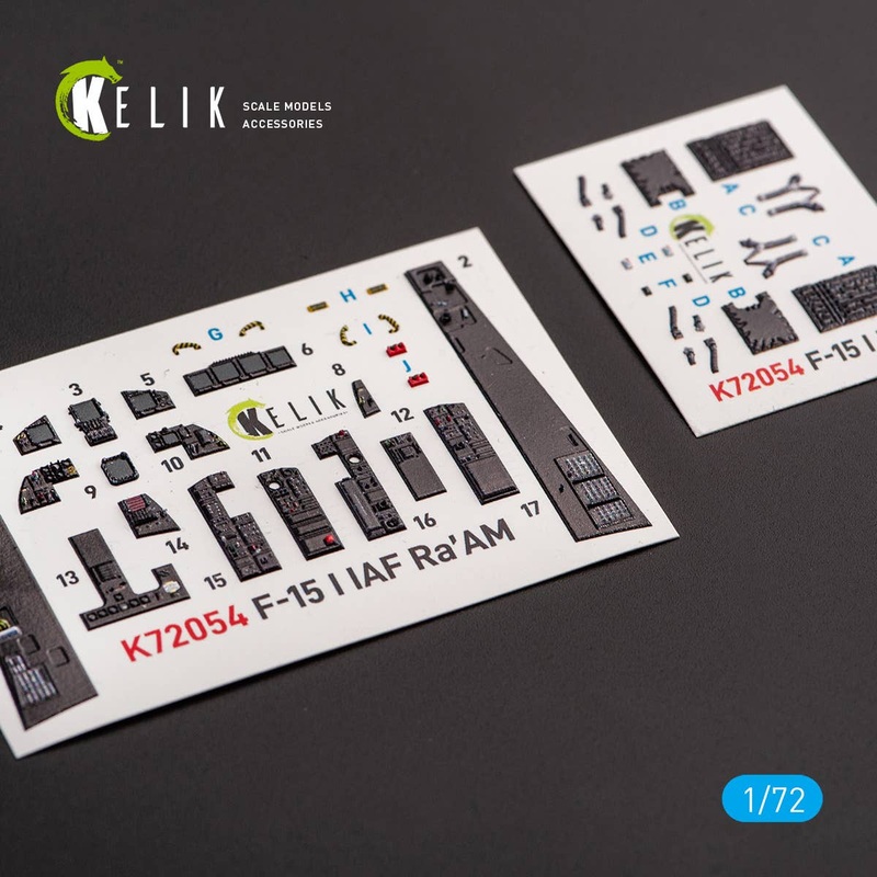 1/72 F-15I IAF Ra'am - interior 3D decals for GWH kit