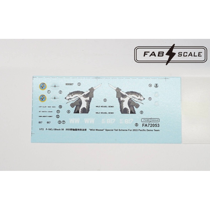 1/72 F-16CJ Wild Weasel Special Tail Scheme for 2022 Pacific Demo Team
