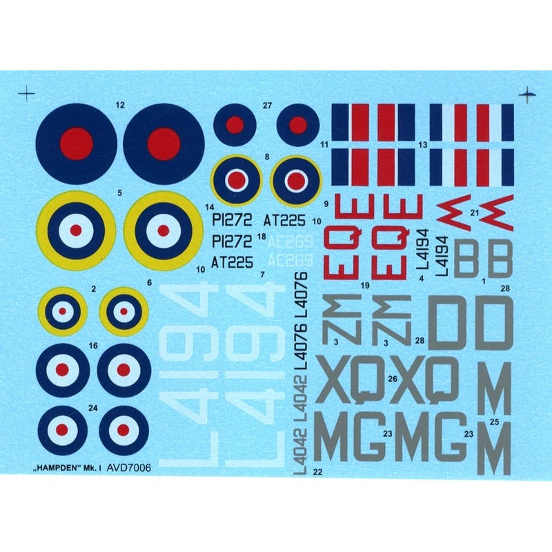 1/72 Hampden Mk.I Decal