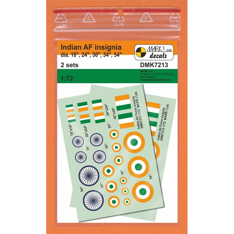 1/72 Indian AF Insignia, 2 sets