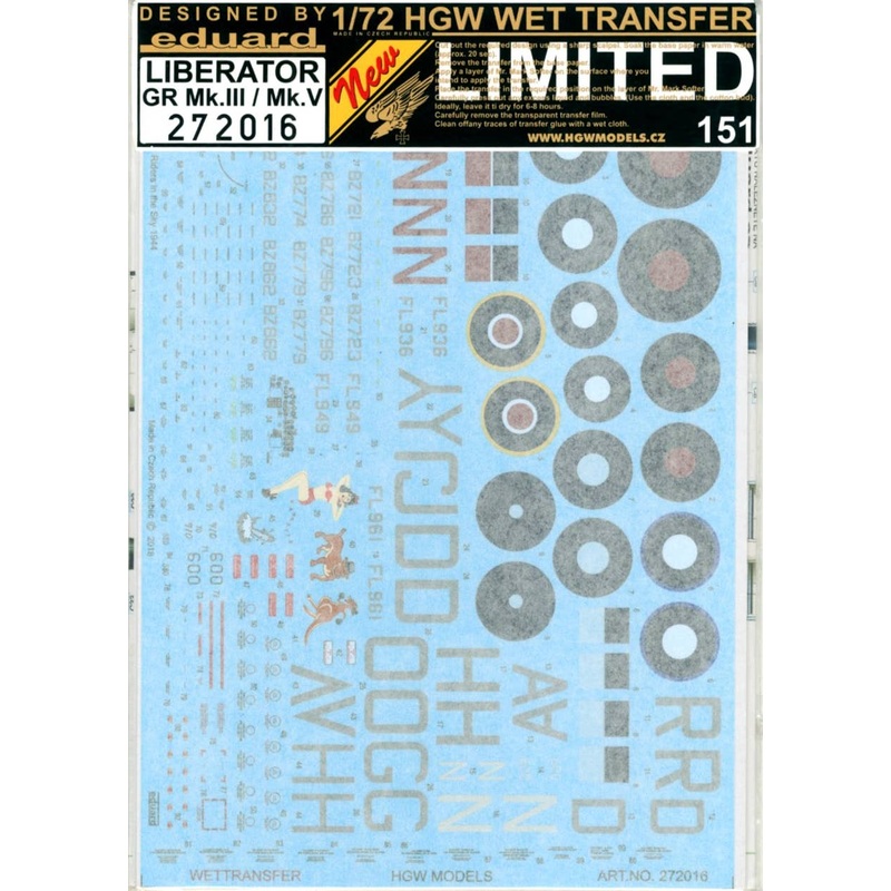 1/72 Liberator GR Mk. III / Mk. V Decals (for Hasegawa/Eduard)
