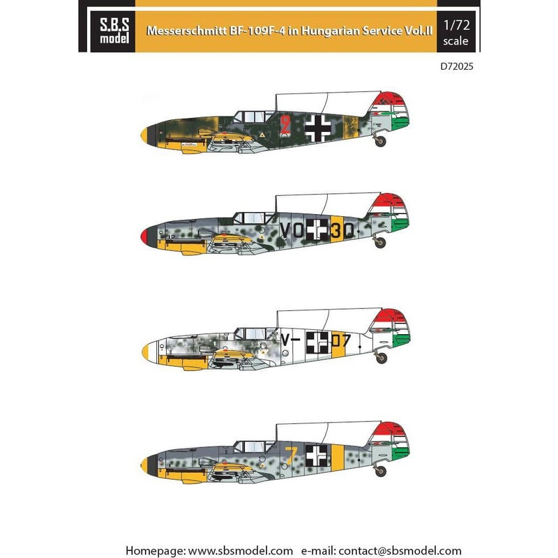 1/72 Messerschmitt Bf109F-4 in Hungarian Service Vol.2