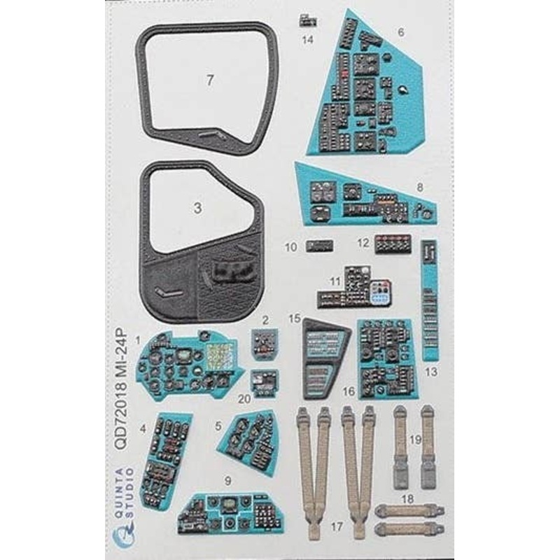 1/72 Mi-24P Printed & Coloured Interior On Decal Paper (for Zvezda kit)