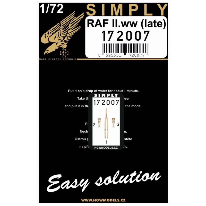 1/72 RAF WW.II (late) 3D decal seatbelt