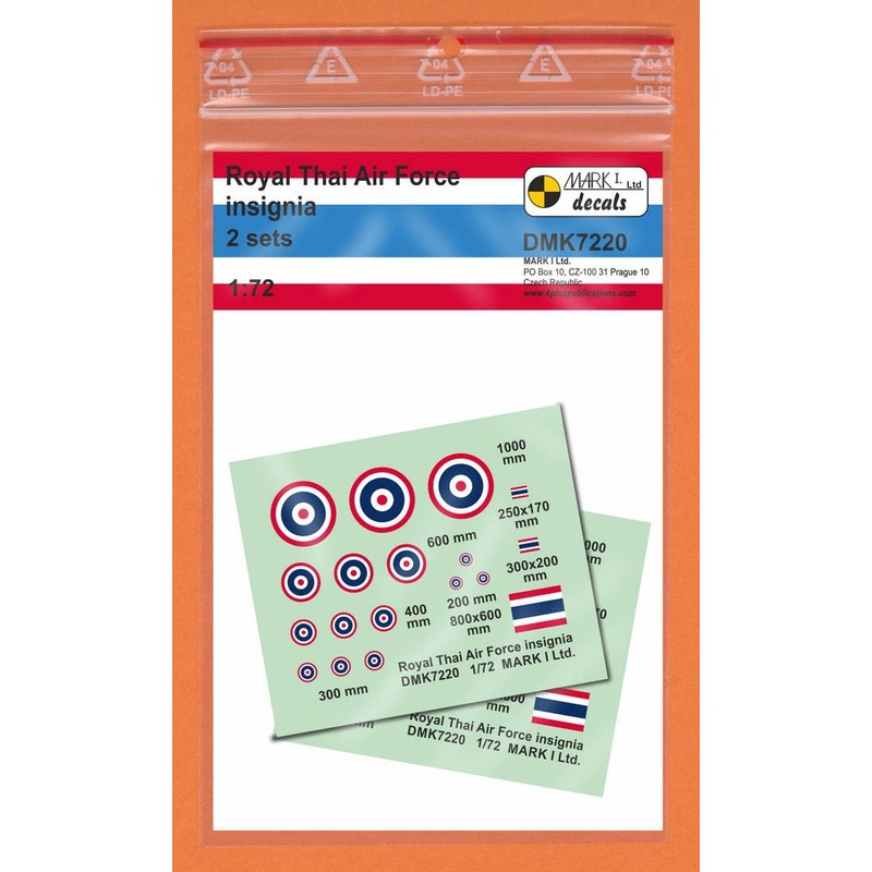 1/72 Royal Thai AF Insignia, 2 sets
