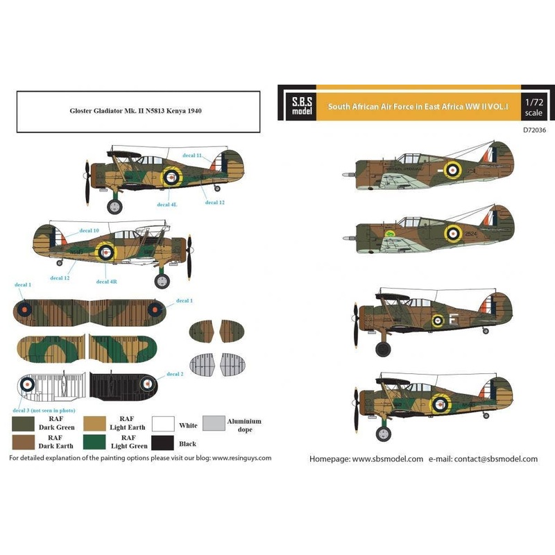 1/72 South African Air Force in East Africa WW II Vol.I