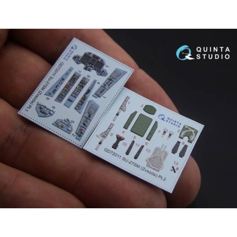 1/72 Su-27SM Interior 3D Decal (For Zvezda Kit)