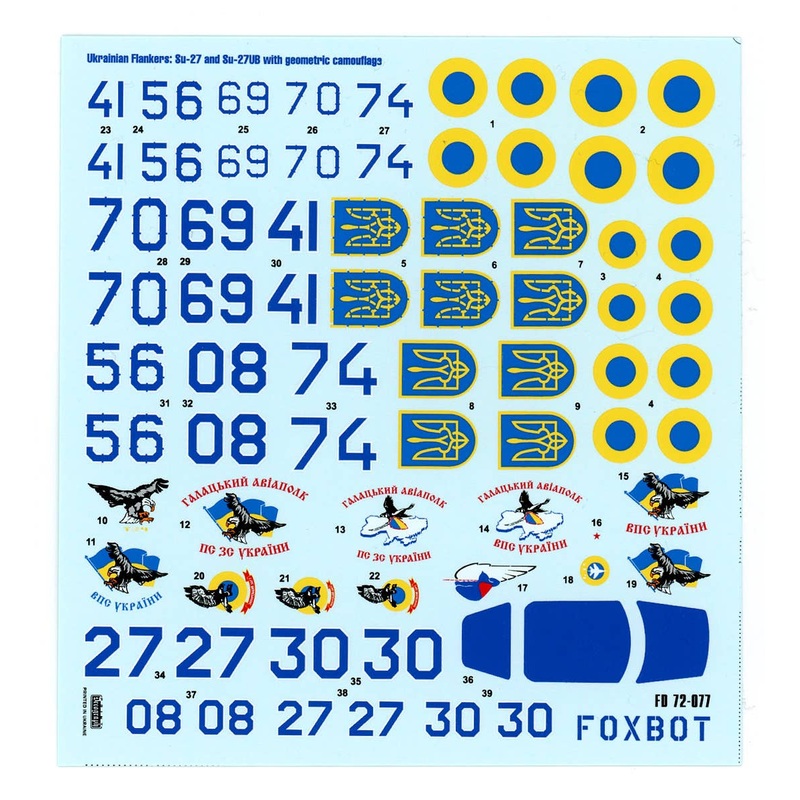1/72 Ukrainian Su-27 and Su-27UB with geometric camouflage