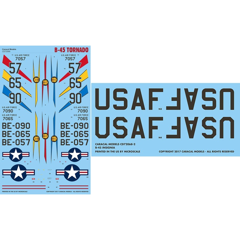 1/72 US Air Force B-45 Tornado Decal