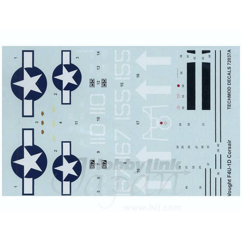 1/72 Vought F4U-1D Corsair Decals
