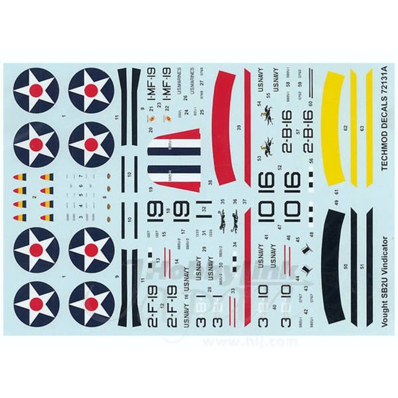 1/72 Vought SB2U Vindicator Pre-war Decals