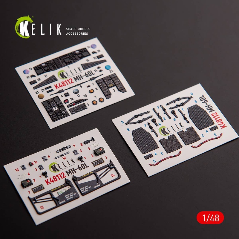 1/48 MH-60L Black Hawk - interior 3D decals for ICM kit