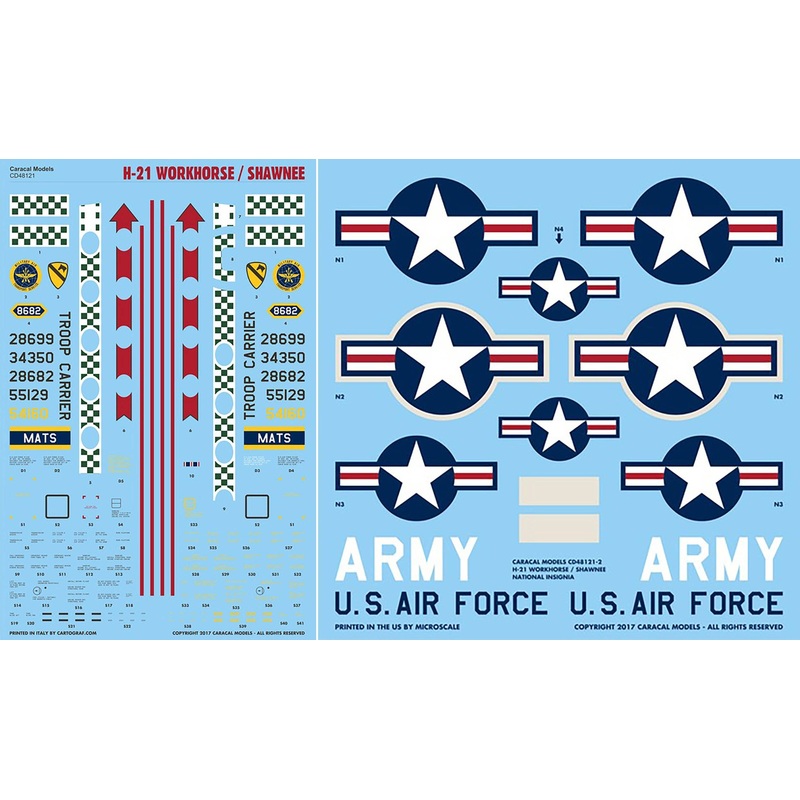 1/48 Piasecki H-21 Workhorse / Shawnee Decal