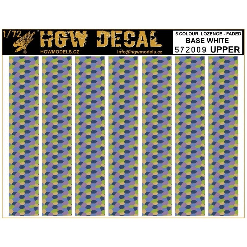 1/72 5 Colour Lozenge Upper Base White