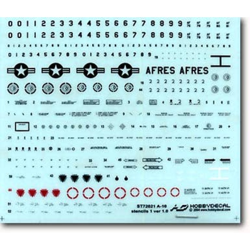 1/72 A-10 Stencils 1 ver 1.0