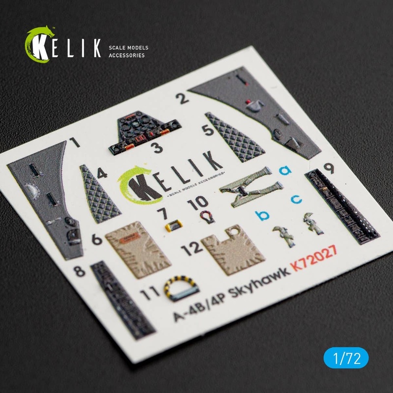 1/72 A-4(B,P) Skyhawk Interior 3D Decals for Airfix Kit