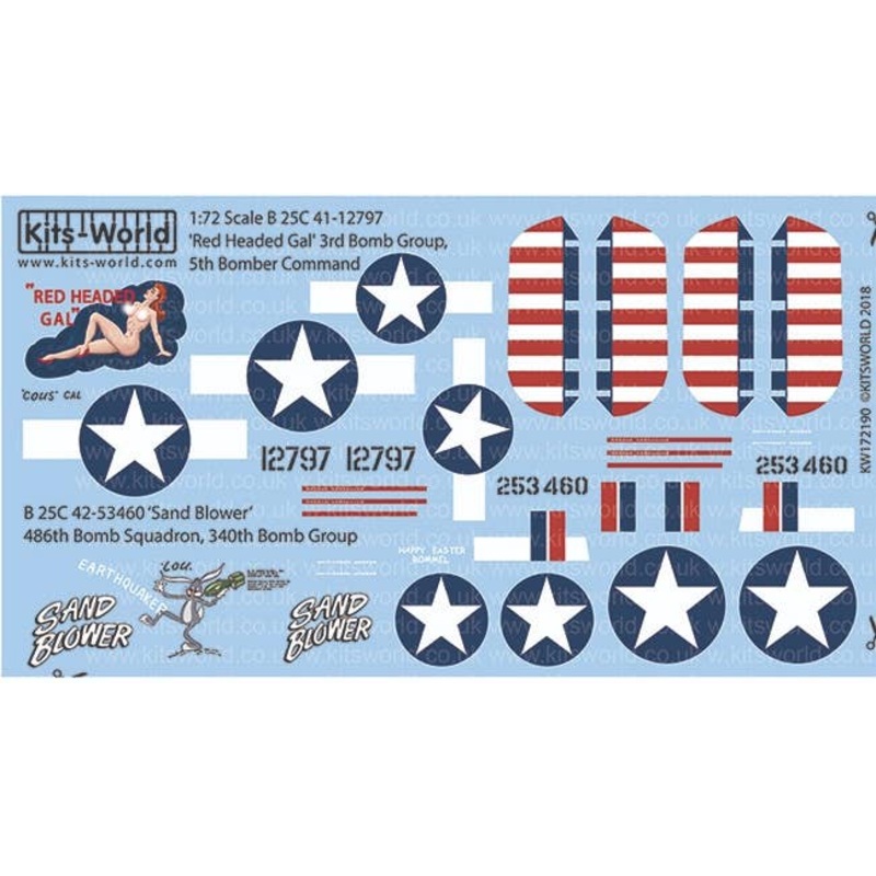 1/72 B-25C North American B-25 Mitchell Red Headed Girl & Sand Blower