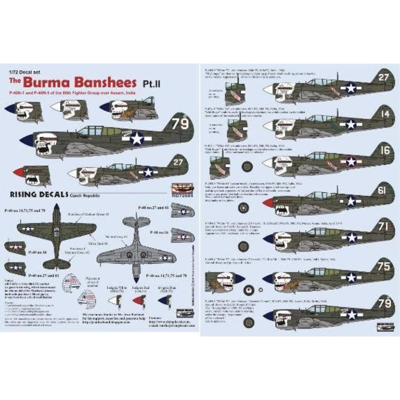 1/72 Burma Banshees Part 2 Decal