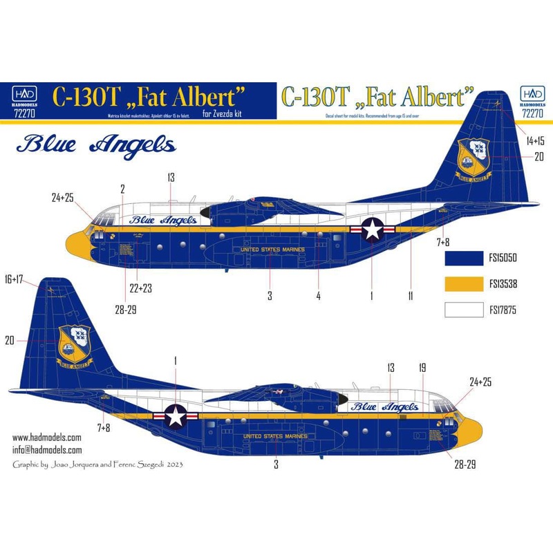 1/72 C-130T Fat Albert 164763 - For Zvezda
