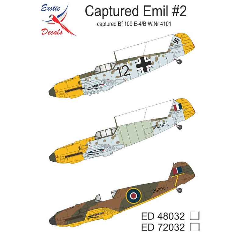 1/72 Captured Emil #2 - captured Bf 109 E-4/B W.Nr 4101