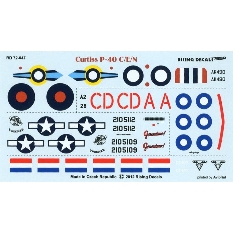 1/72 Curtiss P-40 C/E/N