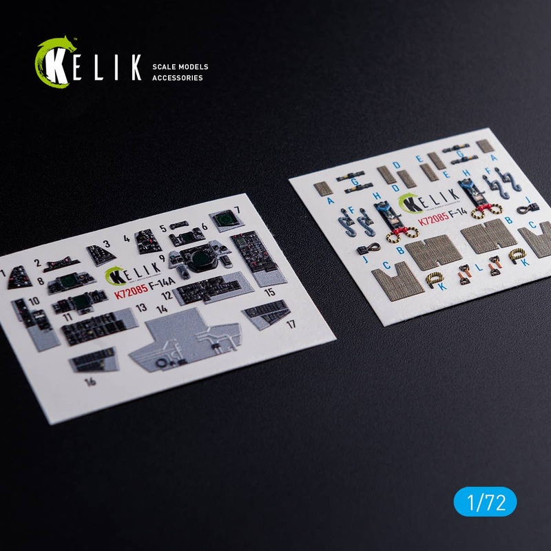 1/72 F-14A Tomcat - interior 3D decals for Hasegawa Kit
