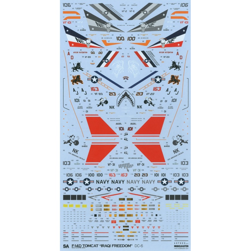 1/72 F-14B & D Tomcat Decal #2