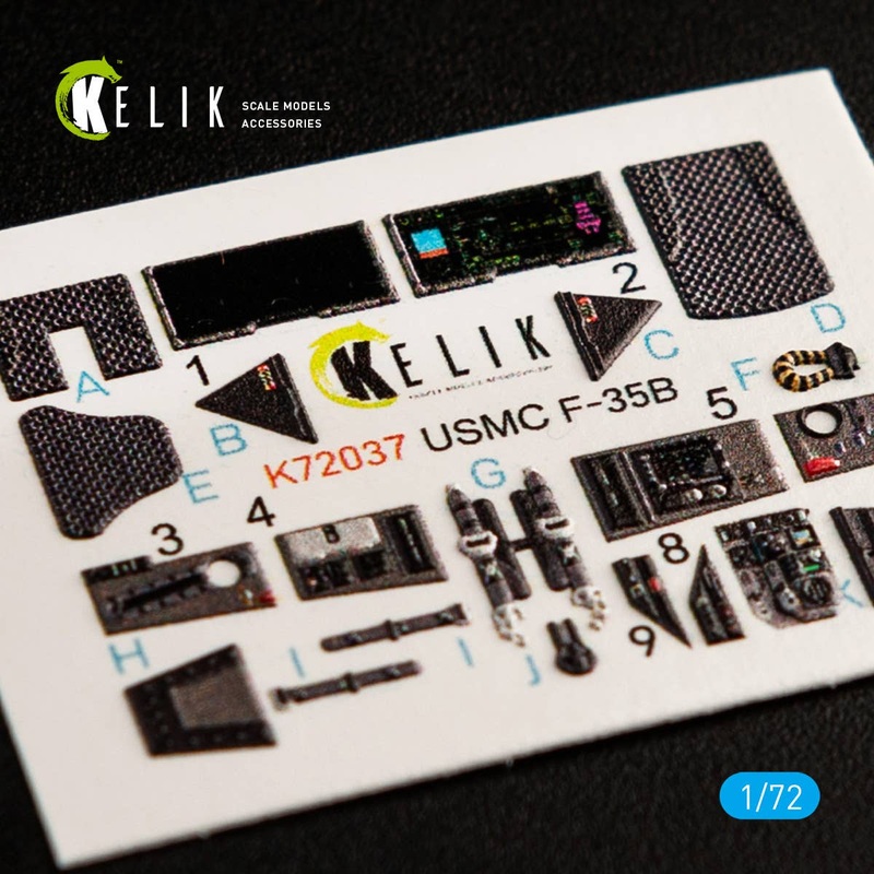 1/72 F-35B interior 3D decals for Academy kit
