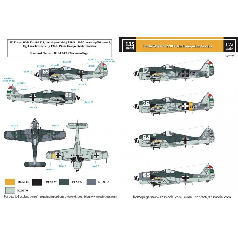 1/72 Focke Wulf Fw190F-8 in Hungarian Service