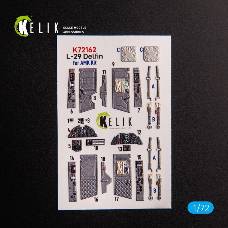 1/72 L-29 Delfin - interior 3D decals for AMK kit