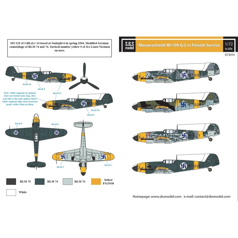 1/72 Messerschmitt Bf109G-2 in Finnish Service
