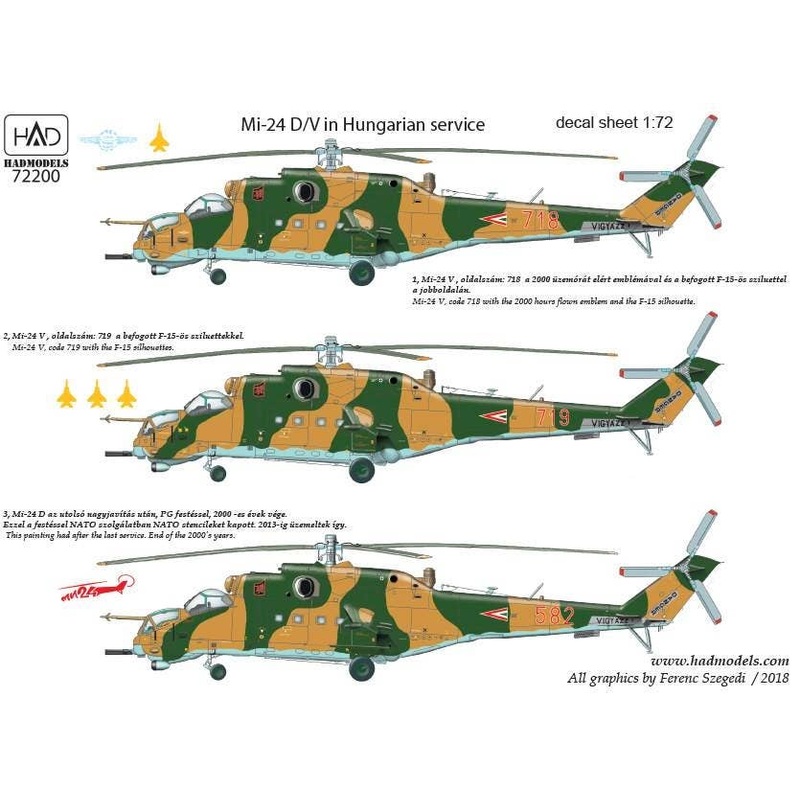 1/72 Mi-24 V/D Eagle Killers with NATO Stencils Decal Sheet