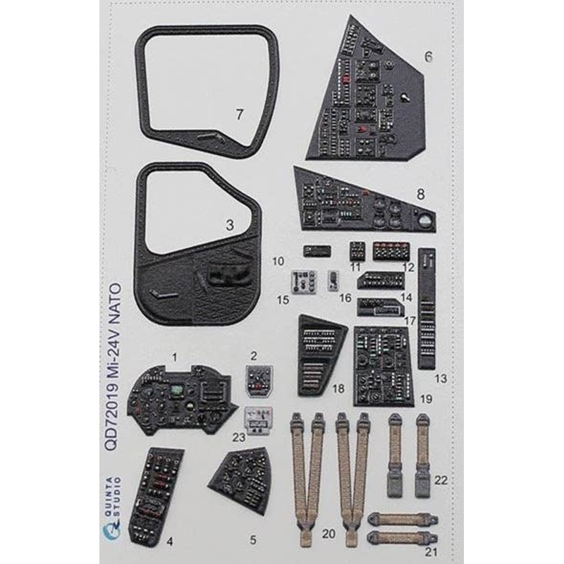 1/72 Mi-24V NATO (black panels) Printed & Coloured Interior On Decal Paper (for Zvezda kit)