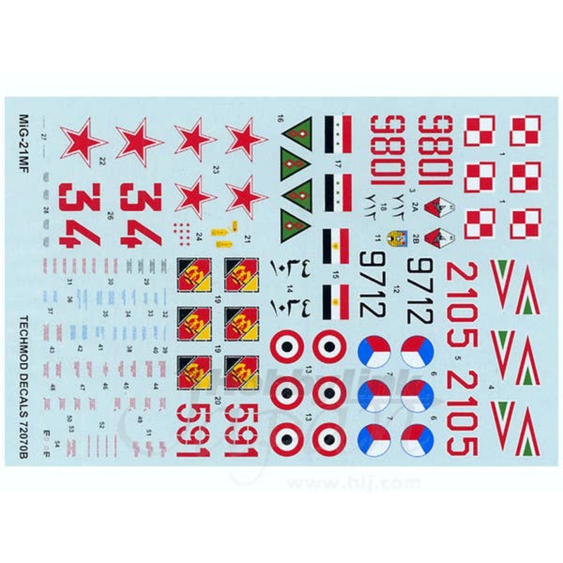 1/72 MiG-21 MF/SM Decals