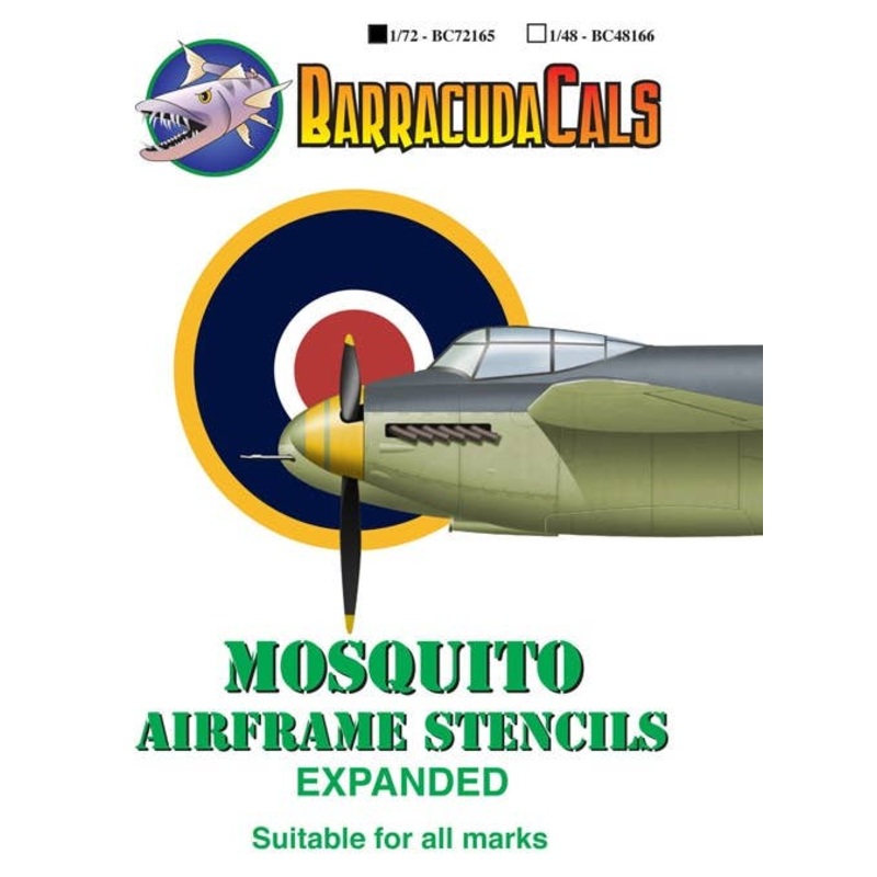 1/72 Mosquito Airframe Stencils Expanded