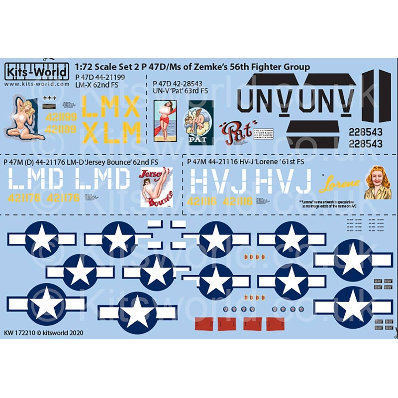 1/72 P 47D/M Thunderbolts of Hub Zemke's 56th Fighter Group