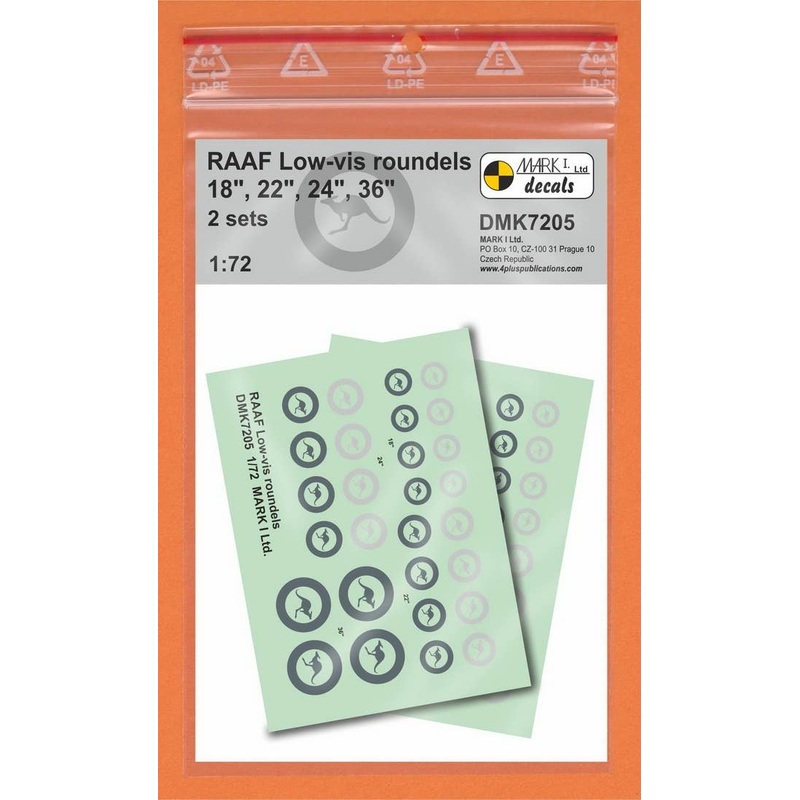 1/72 RAAF Low-vis roundels, 2 sets