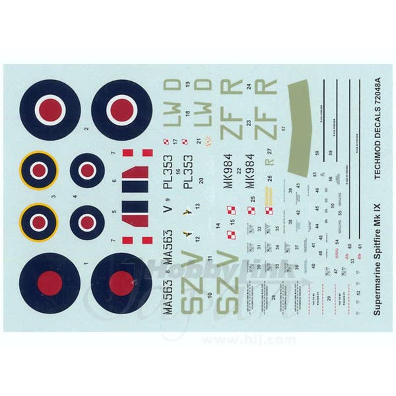 1/72 Spitfire Mk.IX Polish A.F. WWII w/Canopy Mask