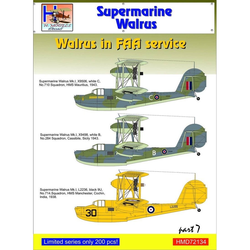 1/72 Supermarine Walrus Mk.I Part 7 in FAA Service