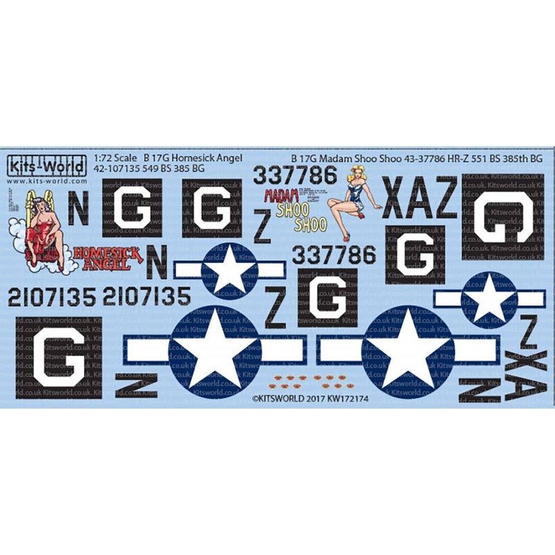 1/72 WW.II US Army B-17G Homesick Angel & Madam Shoo Shoo