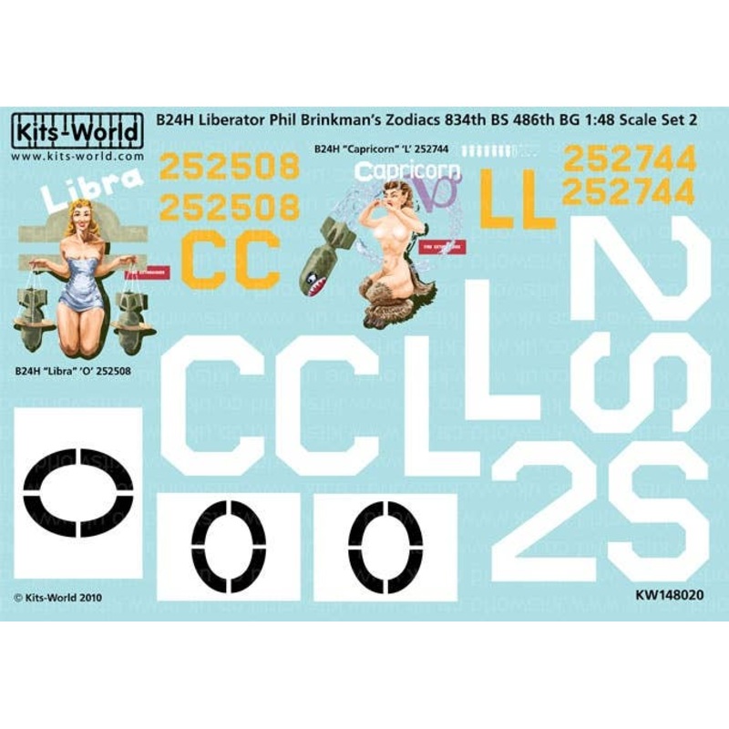 1/48 American Nose Art B-24 Liberator Decal Sheet