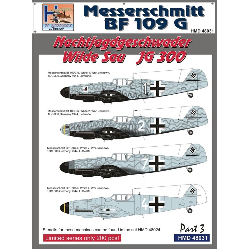 1/48 Bf 109G NJGschw Wilde Sau JG300, Pt.3
