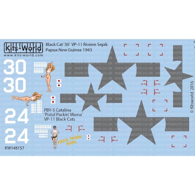 1/48 Catalina Black Cat Decal Sheet