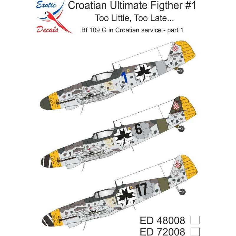 1/48 Croatian Ultimate Fighter #1 - Too Little, Too Late... - Bf 109 G in Croatian service - part 1