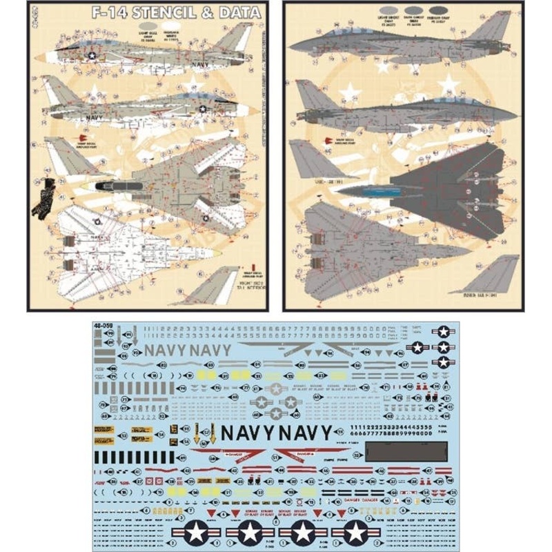 1/48 F-14 Stencils & Data