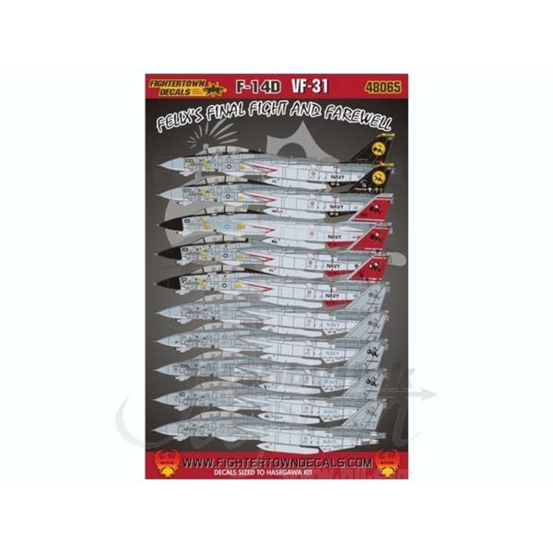 1/48 F-14D VF-31 Last Tomcat Cruise & Sunset Decal Set