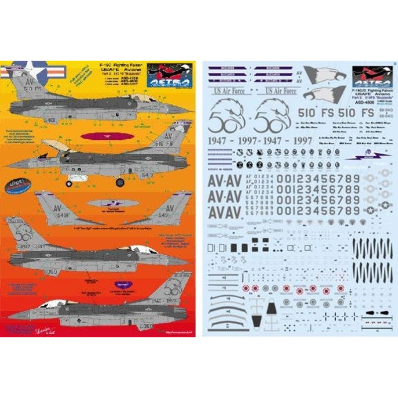 1/48 F-16C Falcon USAFE Aviano (Part 2) 510FS Buzzards