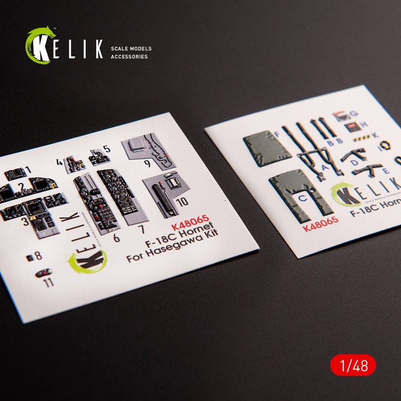 1/48 F-18C Hornet interior 3D decals for Hasegawa kit